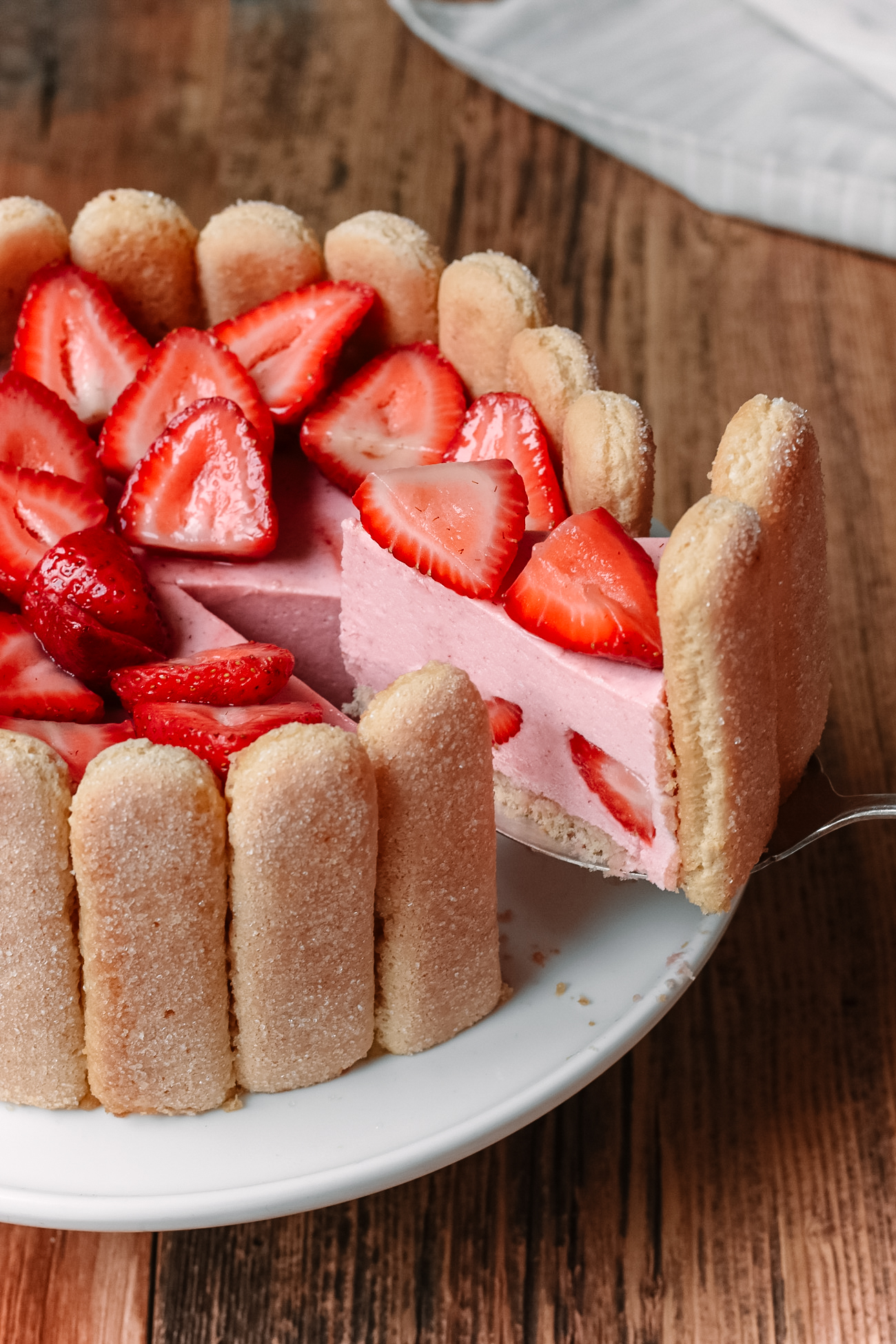 Strawberry Charlotte Cake - Pardon Your French