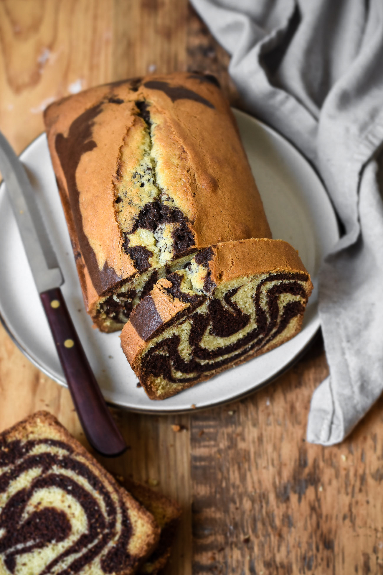 Chocolate Vanilla Marble Cake - Pardon Your French