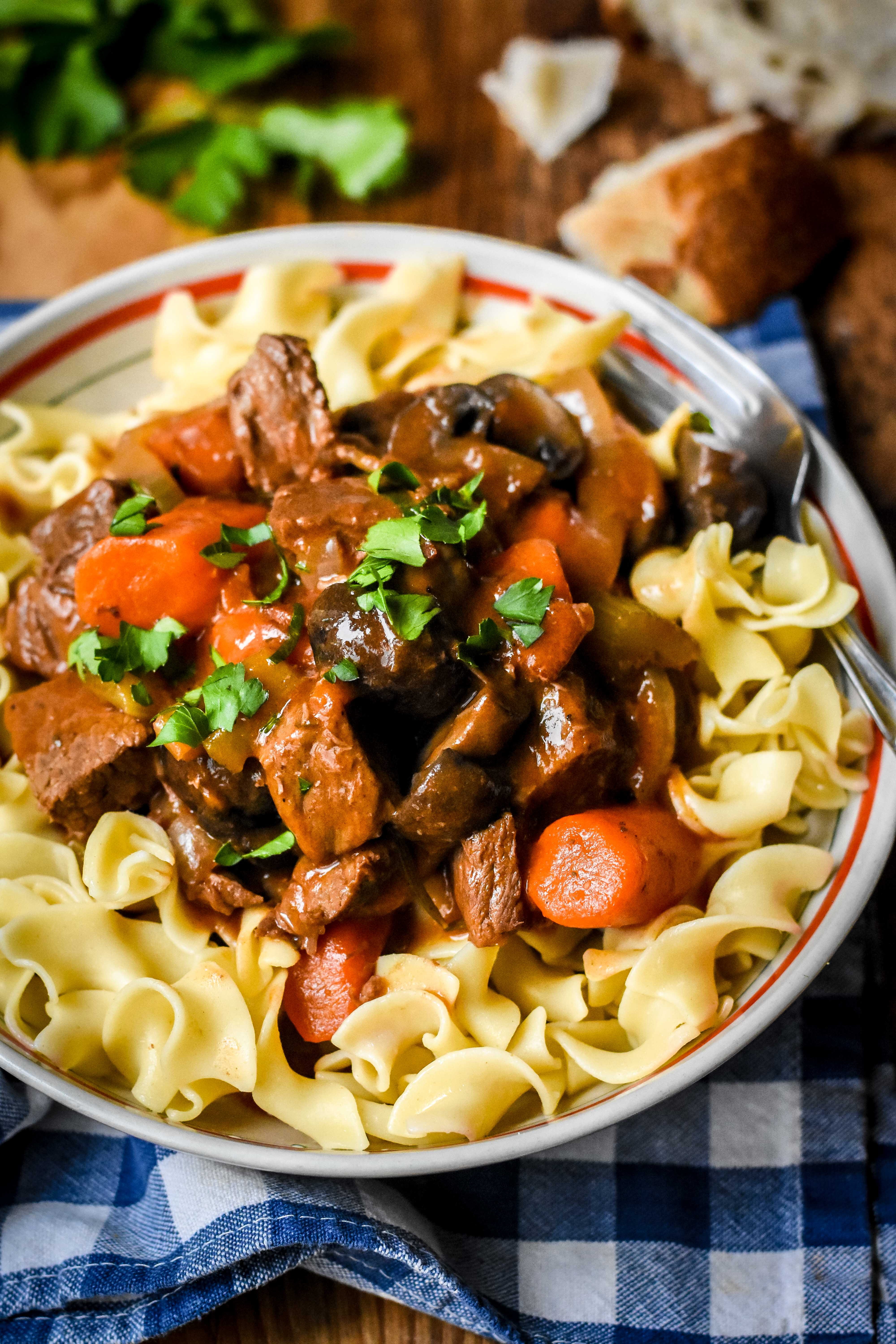 Slow-Cooker Beef Bourguignon - Pardon Your French