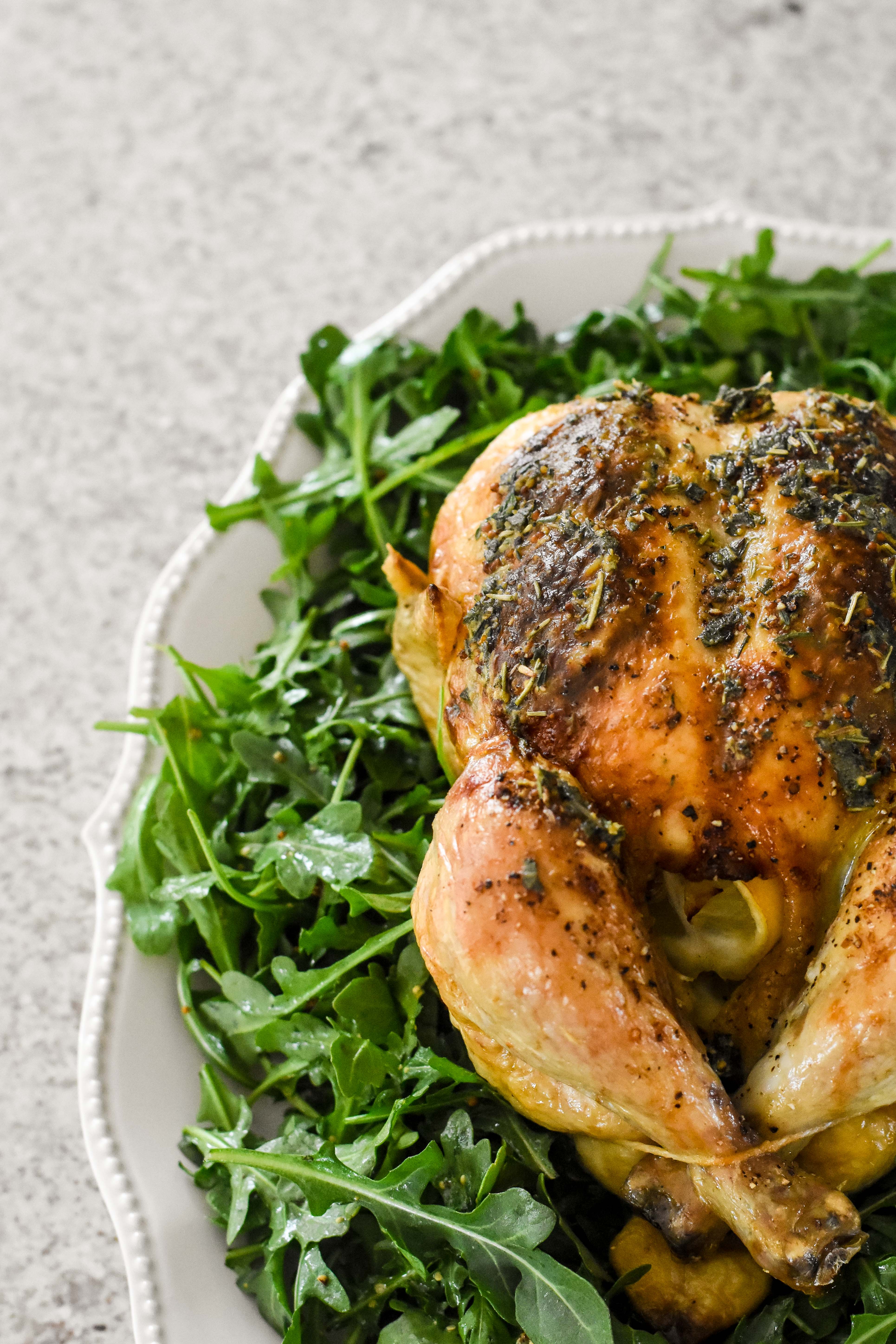 Roasted Chicken With Dijon Herb Butter - Pardon Your French