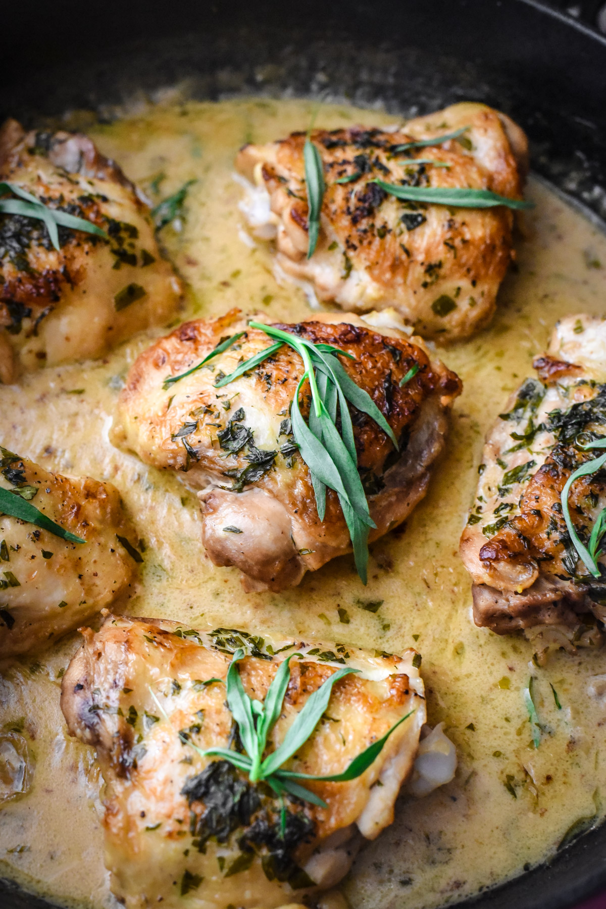 Creamy French Chicken Tarragon (Poulet à L’Estragon) - Pardon Your French