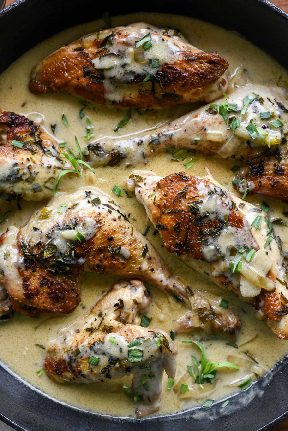 Creamy French Chicken Tarragon (Poulet à L’Estragon) - Pardon Your French