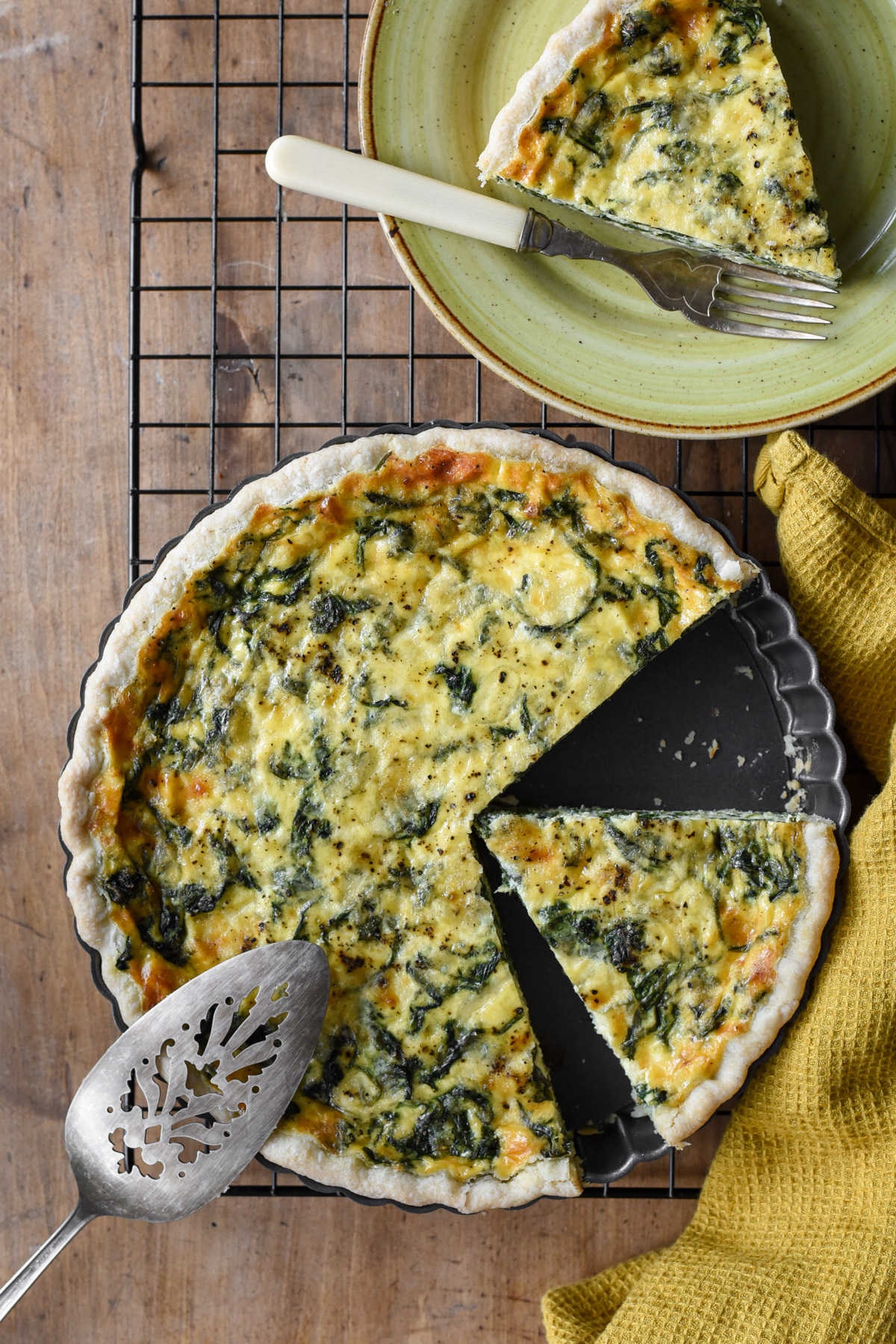 Spinach And Cheese Quiche - Pardon Your French