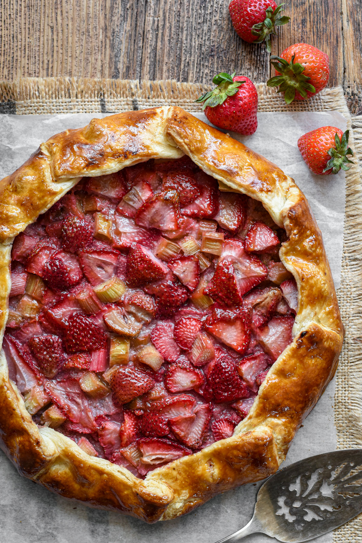 Strawberry Rhubarb Galette - Pardon Your French